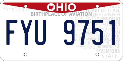 OH license plate FYU9751