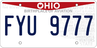 OH license plate FYU9777