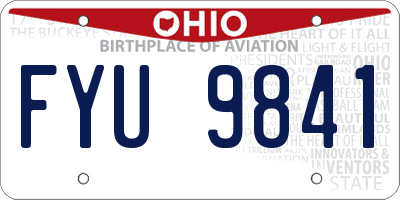 OH license plate FYU9841