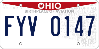 OH license plate FYV0147
