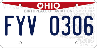 OH license plate FYV0306