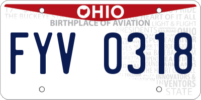 OH license plate FYV0318
