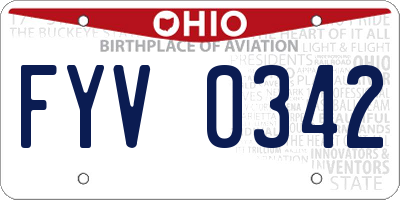 OH license plate FYV0342