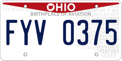 OH license plate FYV0375
