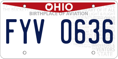 OH license plate FYV0636