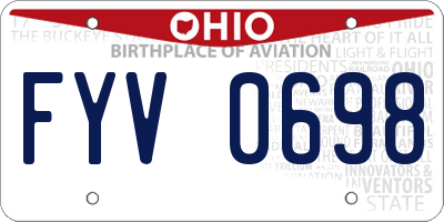 OH license plate FYV0698