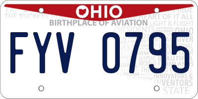 OH license plate FYV0795