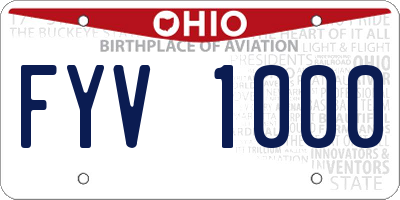 OH license plate FYV1000