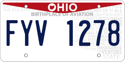 OH license plate FYV1278