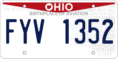 OH license plate FYV1352