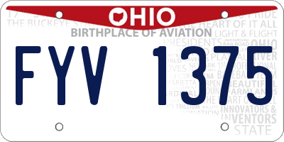 OH license plate FYV1375