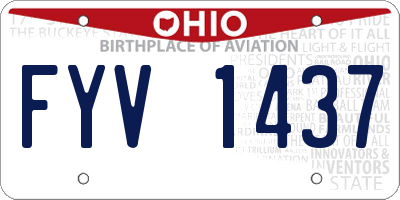 OH license plate FYV1437