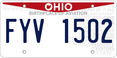 OH license plate FYV1502