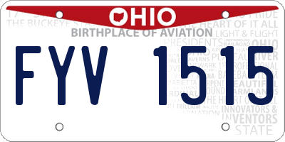 OH license plate FYV1515