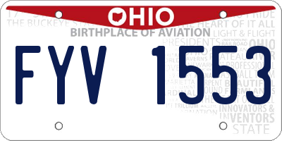 OH license plate FYV1553