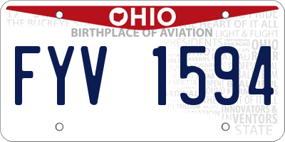 OH license plate FYV1594