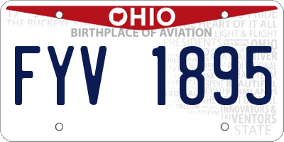 OH license plate FYV1895