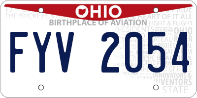 OH license plate FYV2054