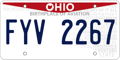 OH license plate FYV2267
