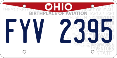 OH license plate FYV2395