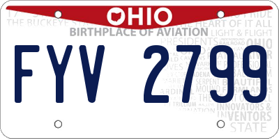OH license plate FYV2799