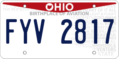 OH license plate FYV2817