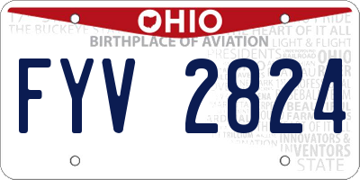OH license plate FYV2824