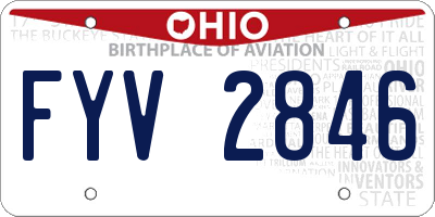 OH license plate FYV2846