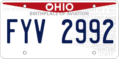 OH license plate FYV2992
