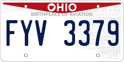 OH license plate FYV3379