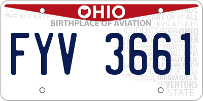 OH license plate FYV3661