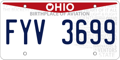 OH license plate FYV3699