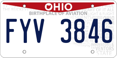 OH license plate FYV3846