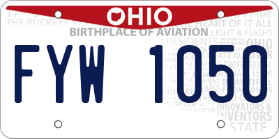 OH license plate FYW1050