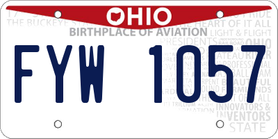 OH license plate FYW1057
