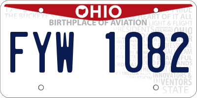 OH license plate FYW1082