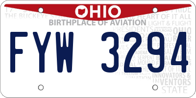 OH license plate FYW3294