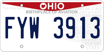 OH license plate FYW3913