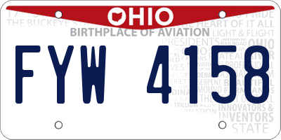 OH license plate FYW4158