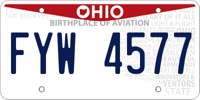 OH license plate FYW4577
