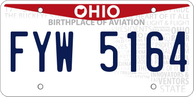 OH license plate FYW5164