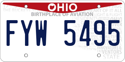 OH license plate FYW5495