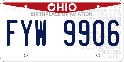OH license plate FYW9906