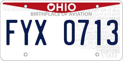 OH license plate FYX0713