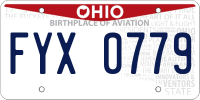 OH license plate FYX0779