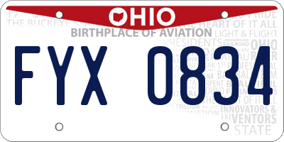 OH license plate FYX0834