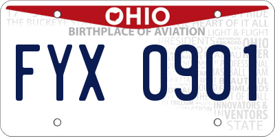 OH license plate FYX0901