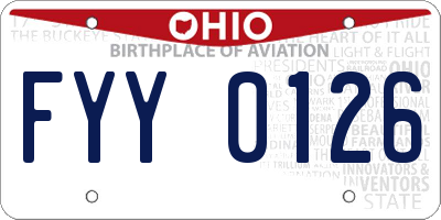 OH license plate FYY0126