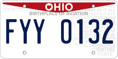 OH license plate FYY0132