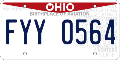OH license plate FYY0564